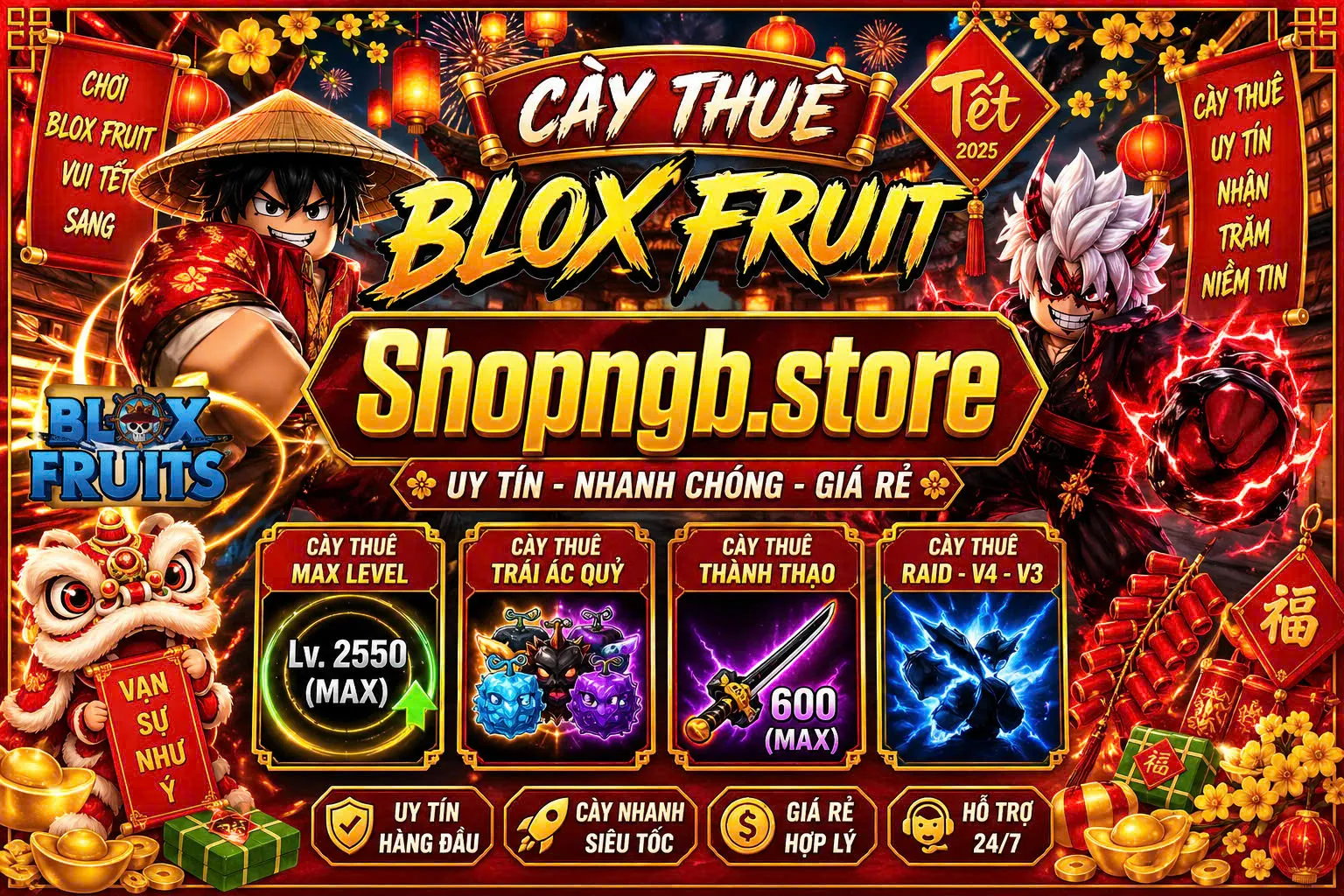 Cày Thuê Blox Fruits